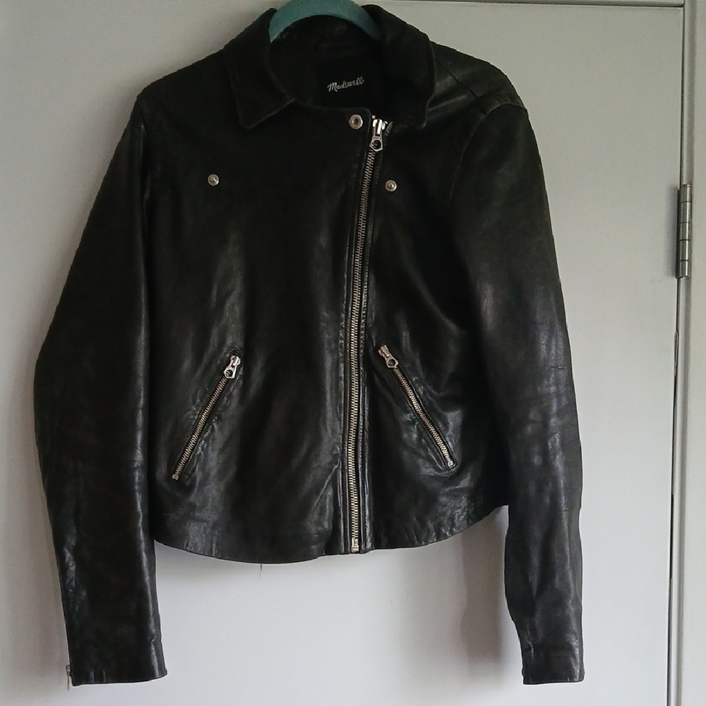 Madewell Black Leather Moto Jacket